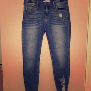 Cello cropped destroyed skinny jeans